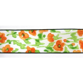 Drahtb. Blumen grün/orange 40 mm