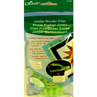 Jumbo Wonder Clips 24 Stck. Neon Green SB-Packg.