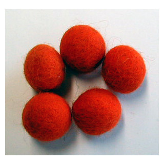 Filzkugel 20mm für Schmuckgestaltung orange