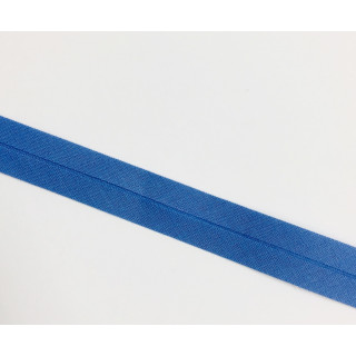 Schrägband gefalzt 100 % Co 40/20 mm blau