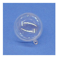 Plastik Kugel 2 tlg. 5 cm, glasklar