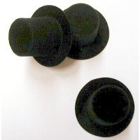 Velour-Zylinder Hüte Außenm. =  52 mm schwarz