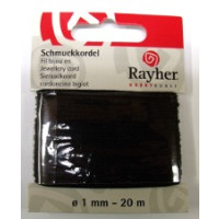 Schmuckkordel, &oslash; 1 mm, SB-Karte 20 m, schwarz