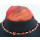 Halskette Schaumkoralle, Lava u. Jaspis 43 cm lang