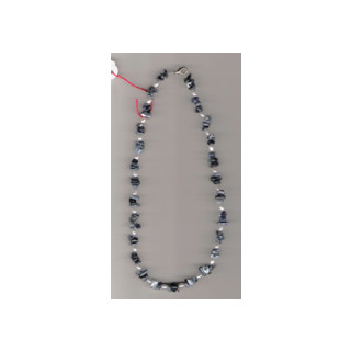 Halskette Sodalit mit S&uuml;sswasserperlen 42 cm lang