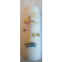 Kerze Taufkerze mit Beschriftung zur hl. Taufe