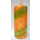 Kerze Deko orange gemustert  D= 8cm H 20cm