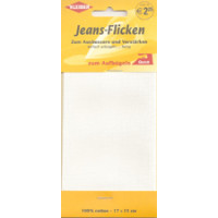 Kleiber Jeans-Flicken 100% Cotton 17x15cm weiss