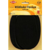 Kleiber Wildleder-Flecken Oval 16x10cm schwarz