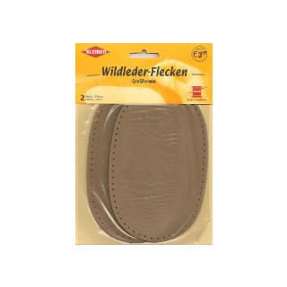 Kleiber Wildleder-Flecken Oval 16x10cm beige