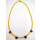 Halskette Glasschliffperlen gelb u. rot 44 cm lang
