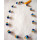 Halskette Glasperlen blau, t&uuml;rkis u. beige 45cm lang