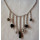 Halskette Glasperlen  mit Dekoperlen schwarz 42cm lang