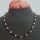 Halskette Glasperlen schwarz, rot u. glar 60 cm lang