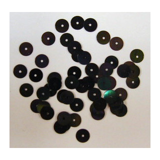 Pailetten 6 mm ca. 9 g Doeschen  schwarz irisierend