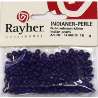 Indianer-Perle 16g 4,5mm fb. 10 dkl.blau