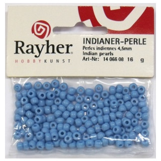 Indianer-Perle 16g 4,5mm fb. 08 h.blau