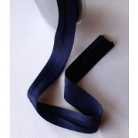 Stretch-Schrägband gefalzt 100 % Co 20mm dkl.blau