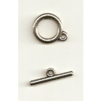 Knebelverschluss Ring silber 10mm