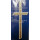Verzierwachs grosses Kreuz 105 cm, in crem/ gold