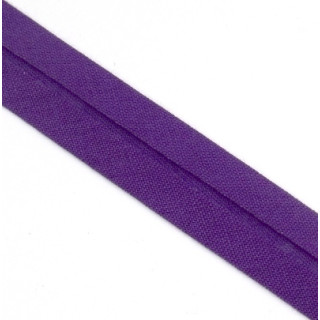 Schrägband gefalzt 100 % Co 40/20 mm  violett