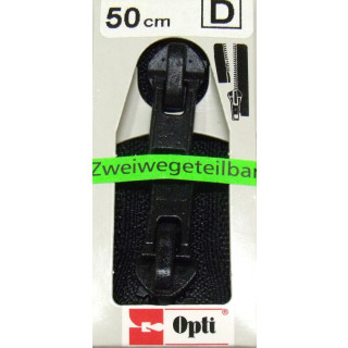 Opti RV-Zweiwege teilbar P60/50cm fb. 0000 schwarz