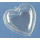 Plastik Herz 2 tlg. 10 cm, glasklar
