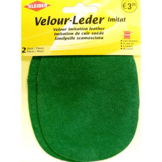 Kleiber Velour-Leder 13x10cm granny/grün 2 Stück