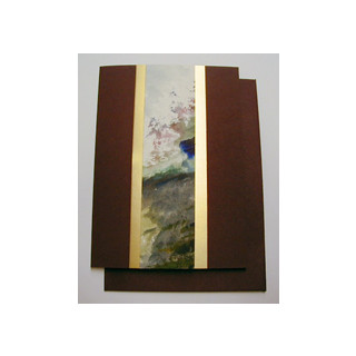 Aquarellkarte A6 bordeaux/gold Abstrakt