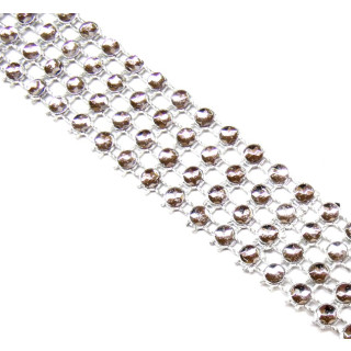 Perlen/Pailetten-Band silber 2 cm breit