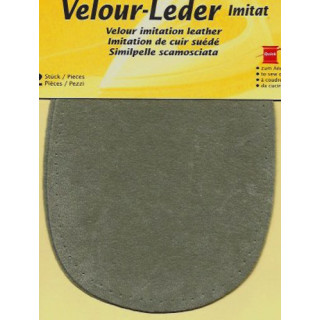 Kleiber Velour-Leder 13x10cm blassgrün 2 Stück