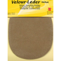 Kleiber Velour-Leder 13x10cm camel 2 St&uuml;ck