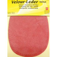 Kleiber Velour-Leder 13x10cm perlrosa 2 Stück