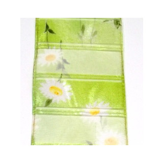 Transparent-Florband 60 mm zartes grün